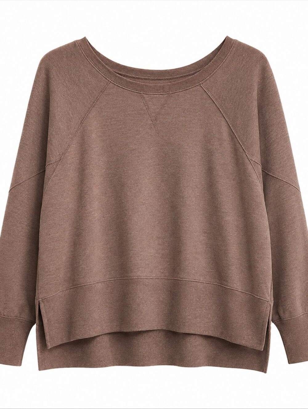 Hippie Rose Mauve Beige Crew Neck Sweater Sweatshirt Relaxed Perfect Fall/Winter